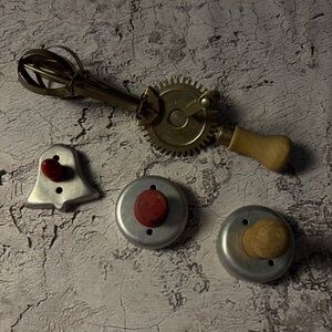 Vintage Kitchen - Beater with Cookie, Biscuit, and Donut Cutters
